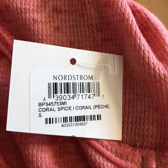 NWT-BP burnout V neck coral tunic top - Picture 4 of 5